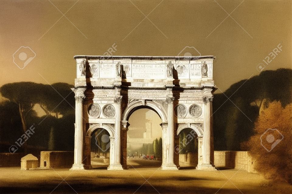 Arco di Costantino a Roma, Italia.