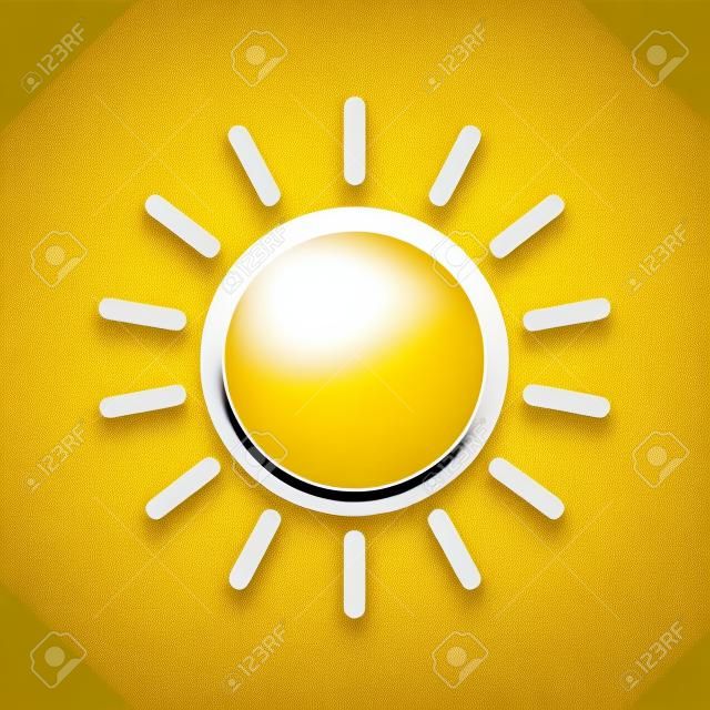 Vetor de ilustração do sol amarelo