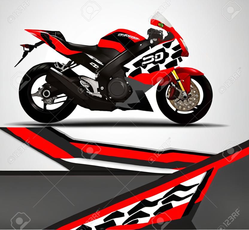 Motocyklowe motocykle sportowe oklejają naklejki i naklejki winylowe.
