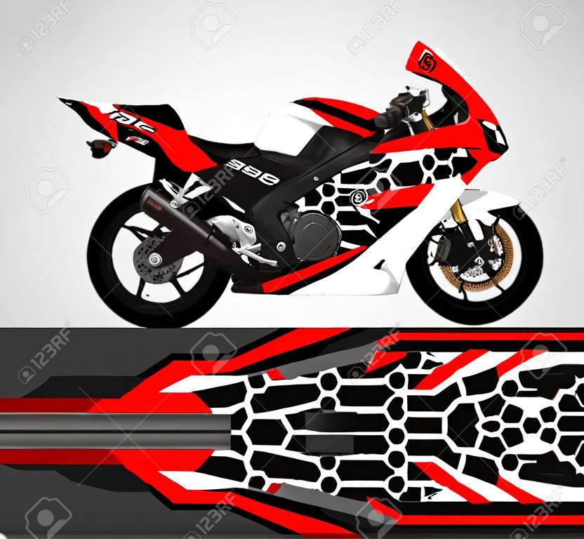 Motocyklowe motocykle sportowe oklejają naklejki i naklejki winylowe.