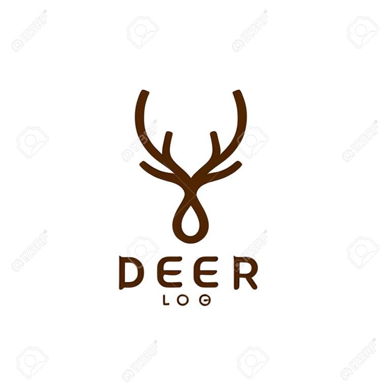 Deer logo minimalist line style