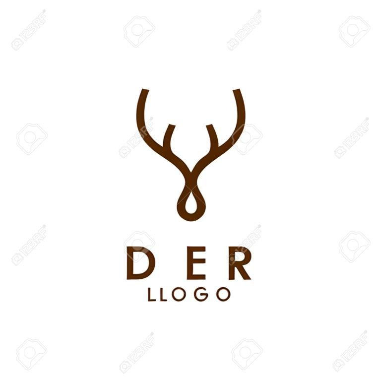 Deer logo minimalist line style