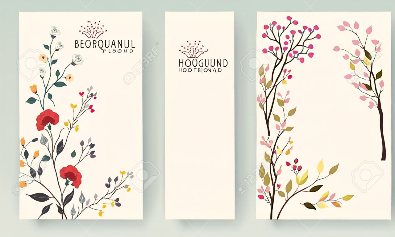 Illustration des Retro schöne Blume Banner