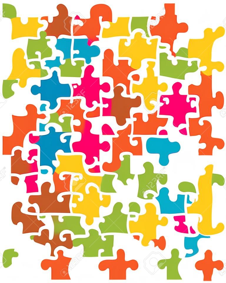 Kidney Jigsaw Puzzle Pieces Abstract