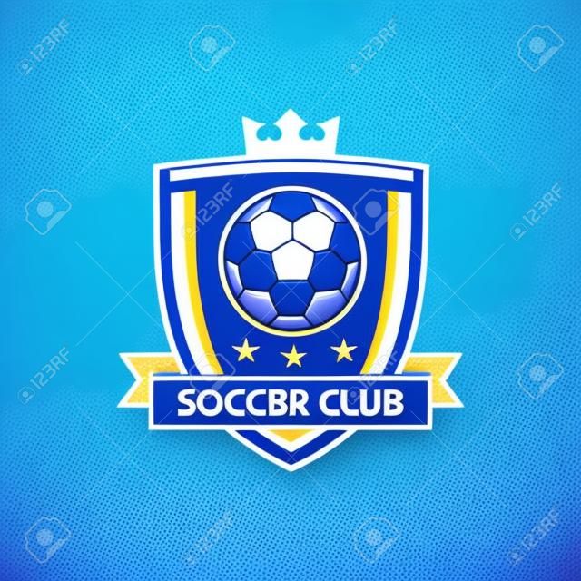 Etiquetas da equipa de futebol. Bola de futebol clube logotipo