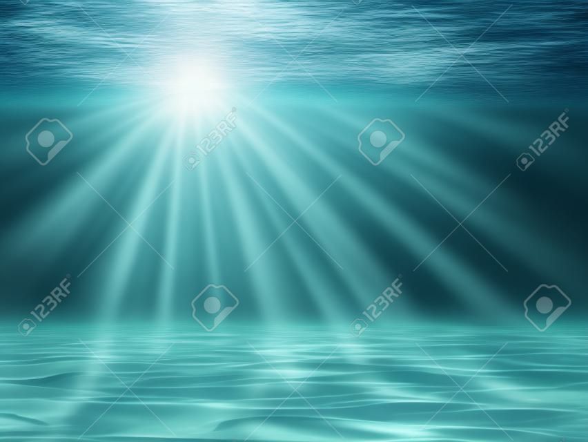 Tranquil underwater scene with copy space