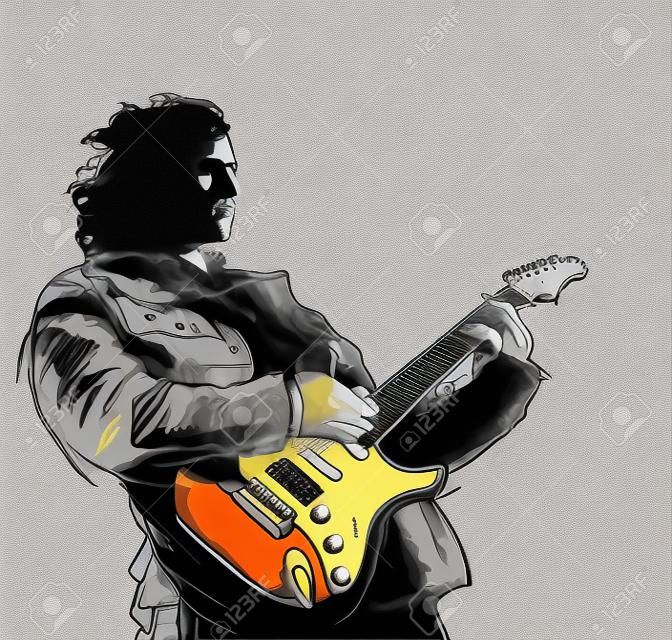 Иллюстрация гитариста