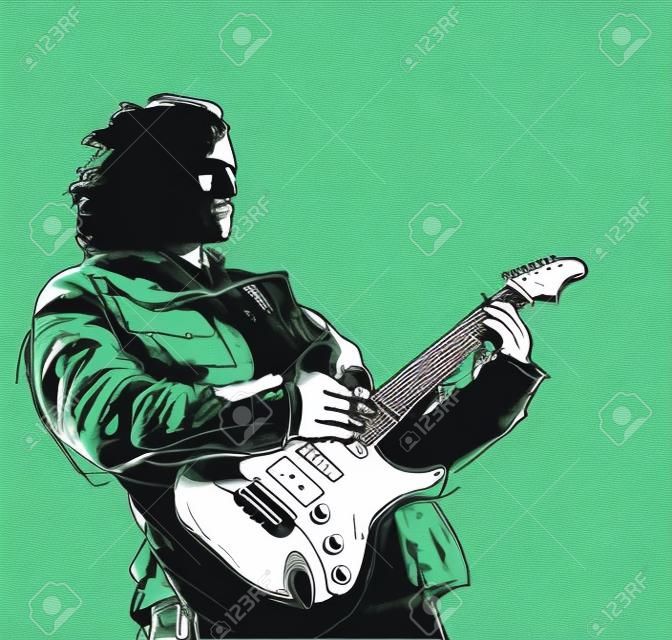 illustration of guitarist