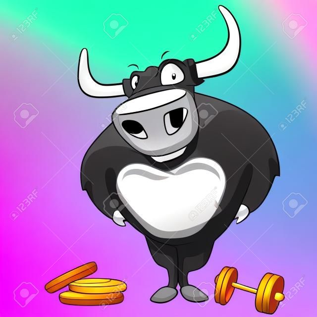 Bull персонажа из мультфильма