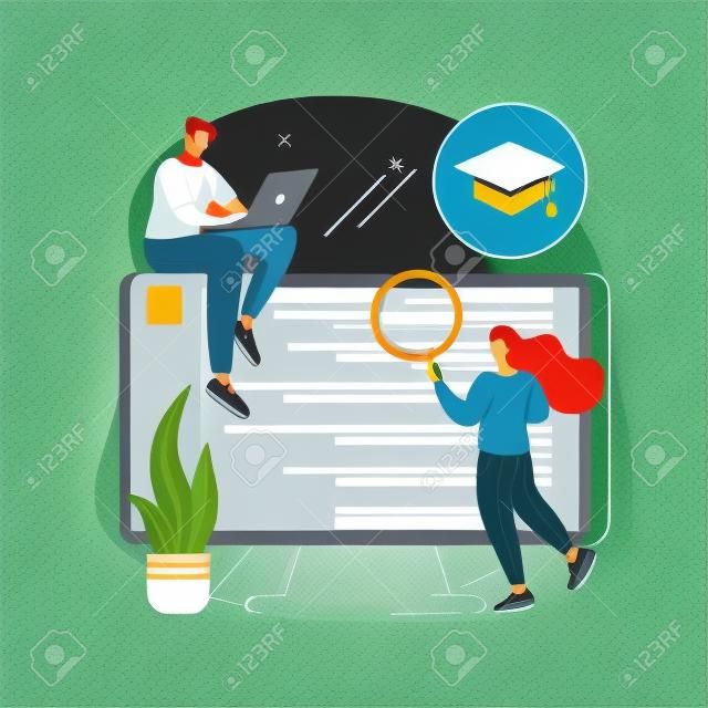 IT management courses abstract concept vector illustration.