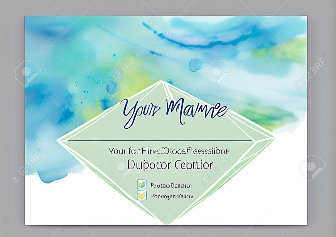 Abstract colorful watercolor background. Digital art pinting. Vector illustration