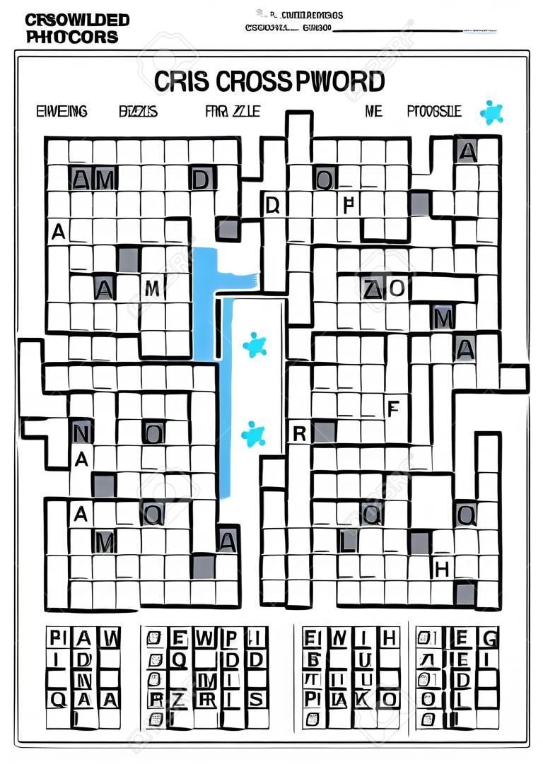 Criss-cross word puzzle - fill in the blanks of the crossword puzzle grids with the words provided. Answer included.