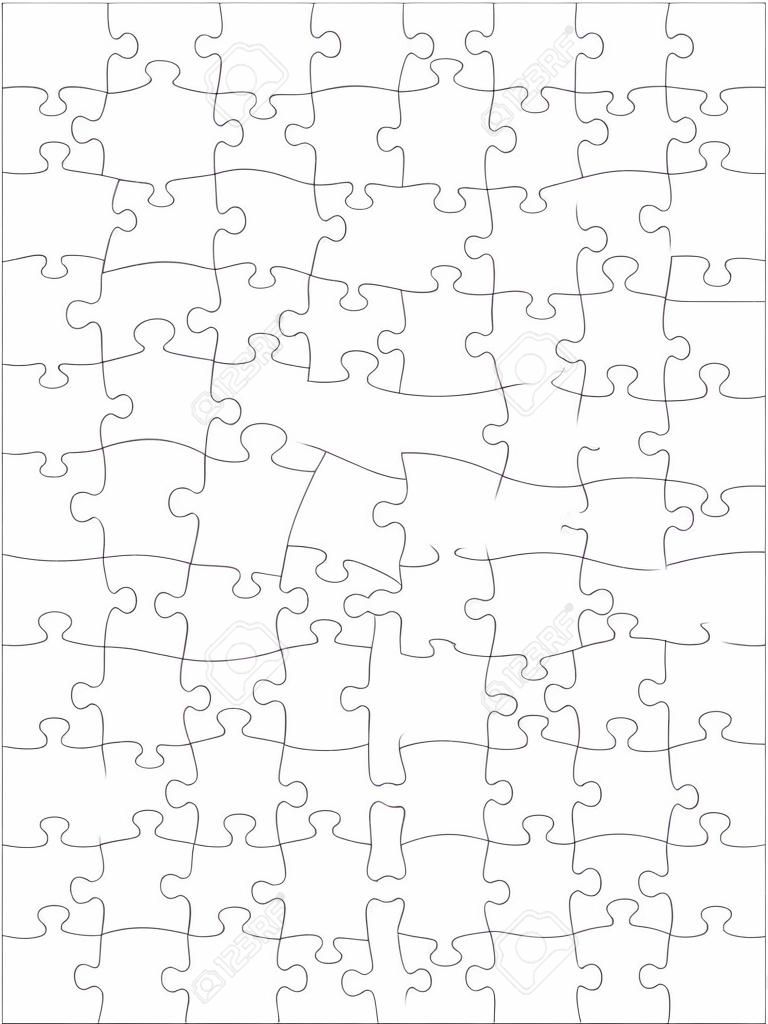 Jigsaw puzzle düzensiz el kesme tarzı şeffaf parçaların boş şablon veya kesme kuralları. Adet (her parça tek şekli) modu için ayrı kolaydır.