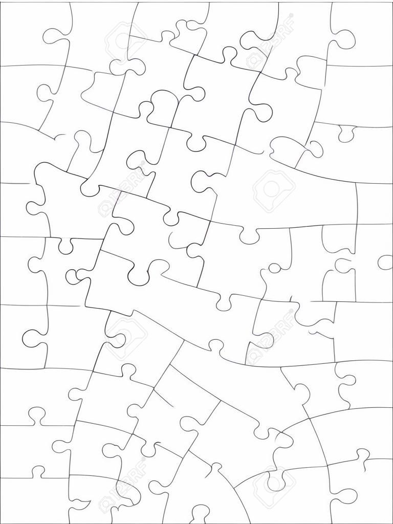 Jigsaw puzzle düzensiz el kesme tarzı şeffaf parçaların boş şablon veya kesme kuralları. Adet (her parça tek şekli) modu için ayrı kolaydır.