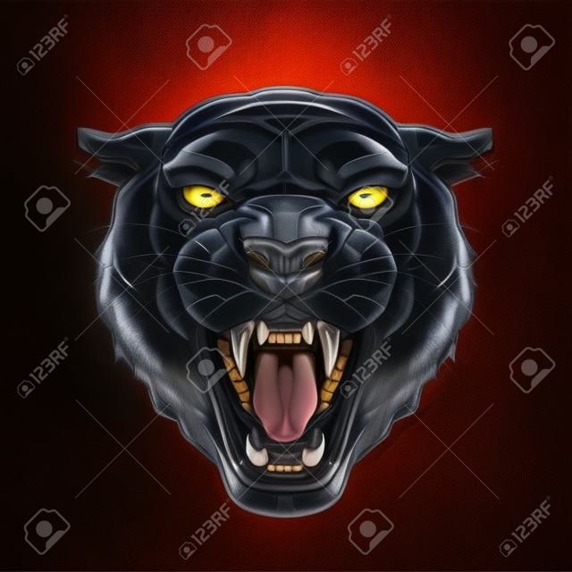 Volto arrabbiato Black Panther
