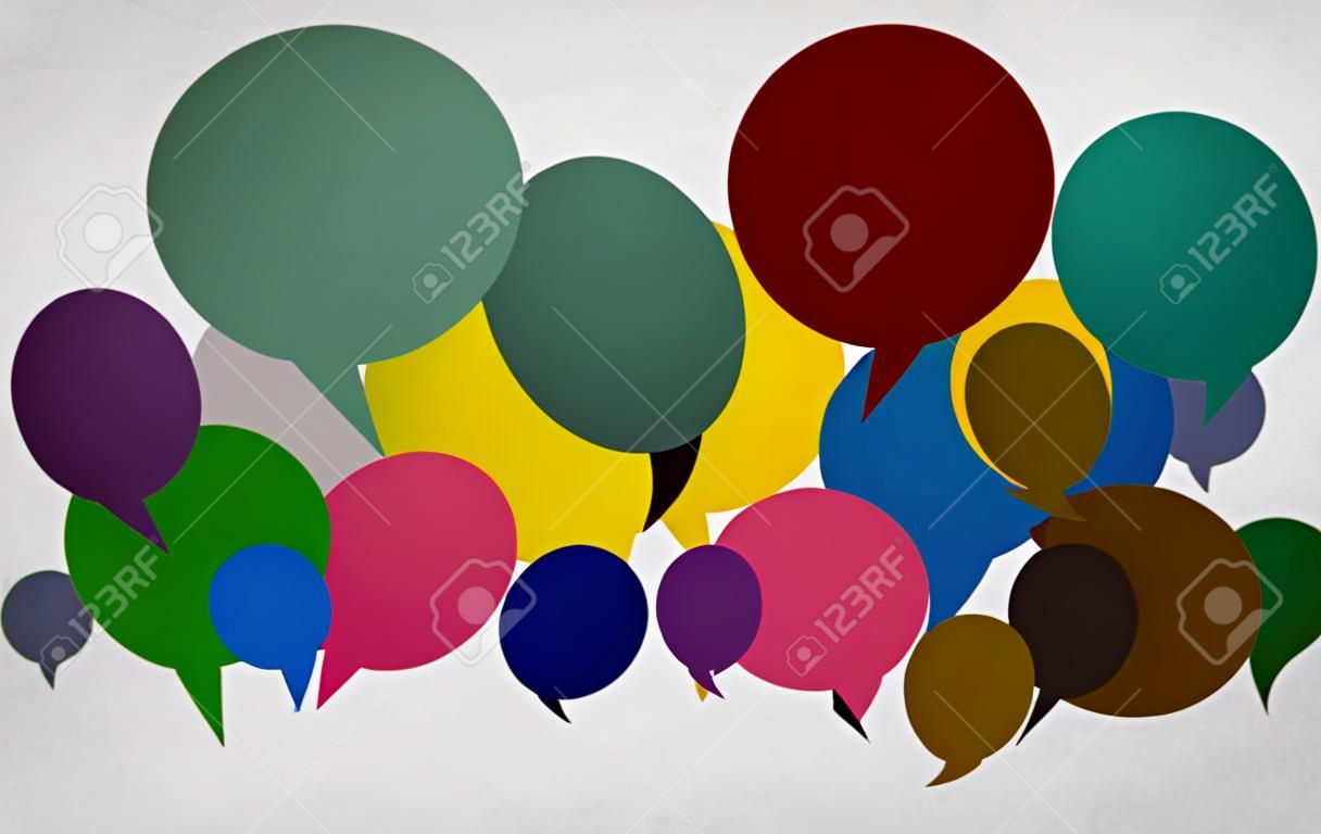 Speech Bubbles Comunicação Colorida Pensamentos Talking Concept