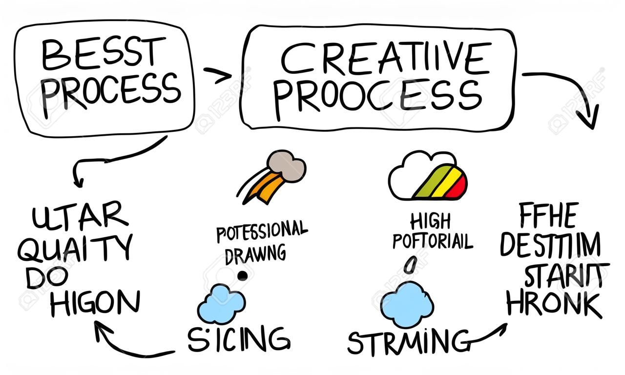 creative process drawing concept