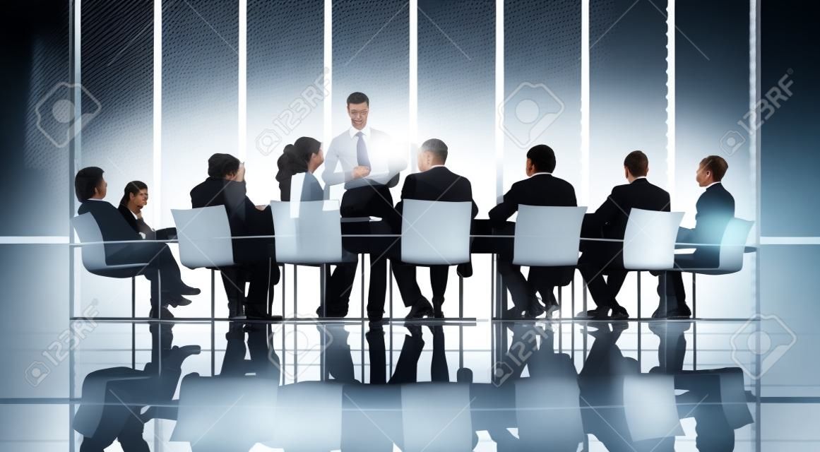 Geschäftsleute Treffen Diskussion Kommunikationskonzept