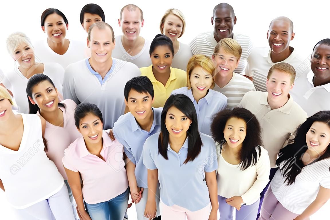 Large Group People Healthy Happiness Togetherness Concept
