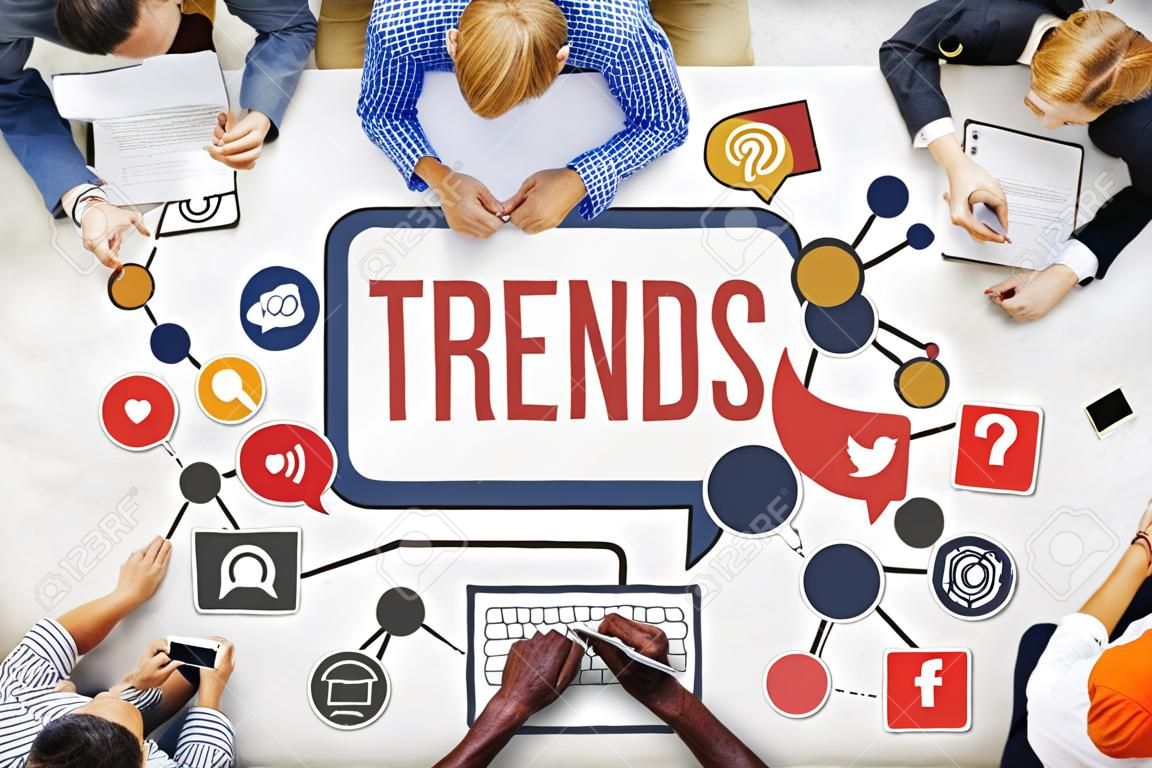 Trends Social Media Online Update Internet Concept