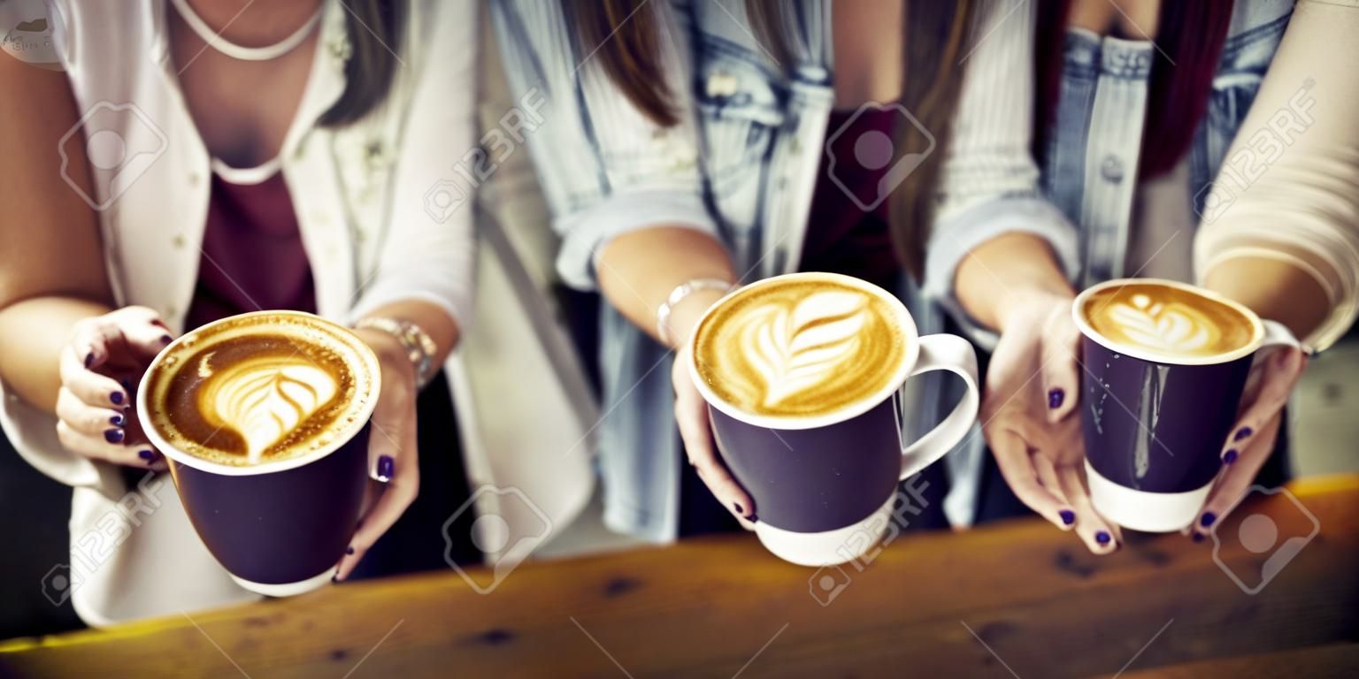 친구 회의 커피 숍 컨셉