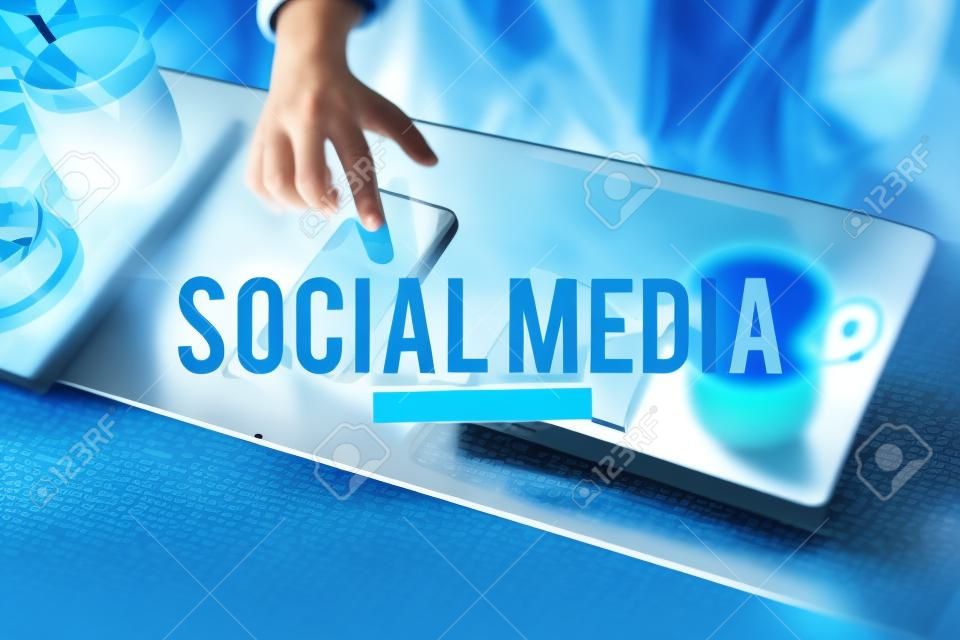 Social Media Socialize Technology Blog Concept