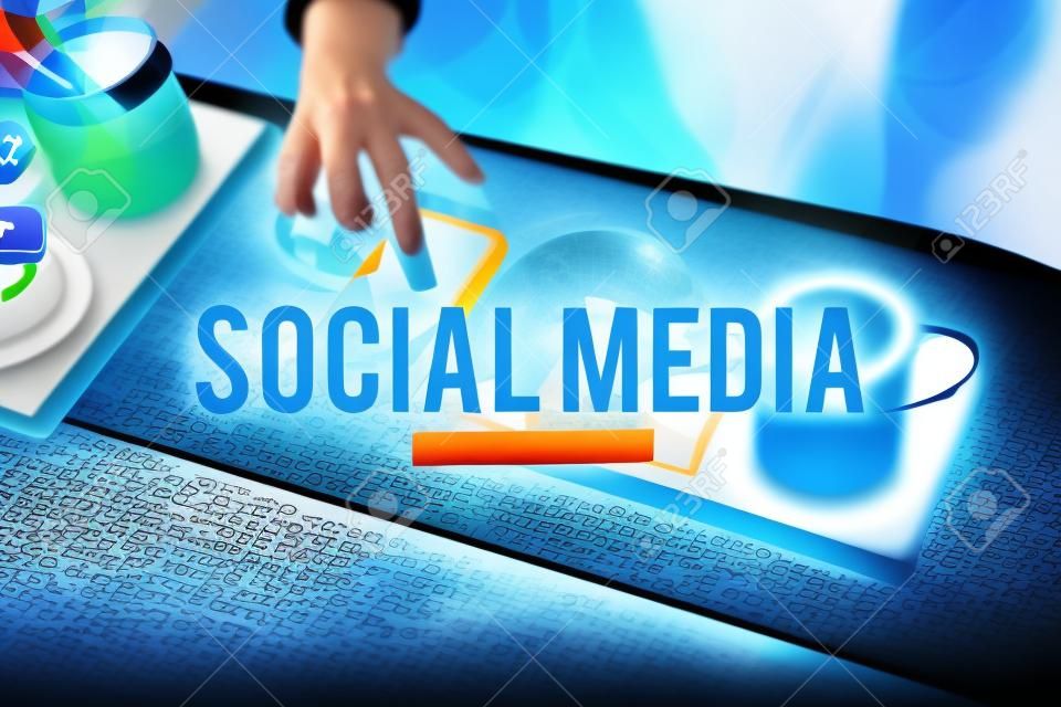 Social Media sozialisieren Technologie-Blog-Konzept