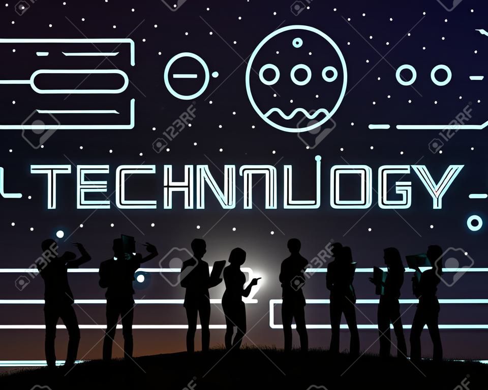Technologie Online-Technologie Electronic Graphic Konzept