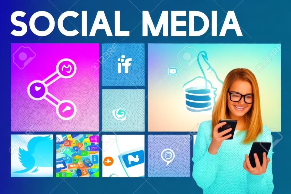 Social Media Community Connection Information Concept