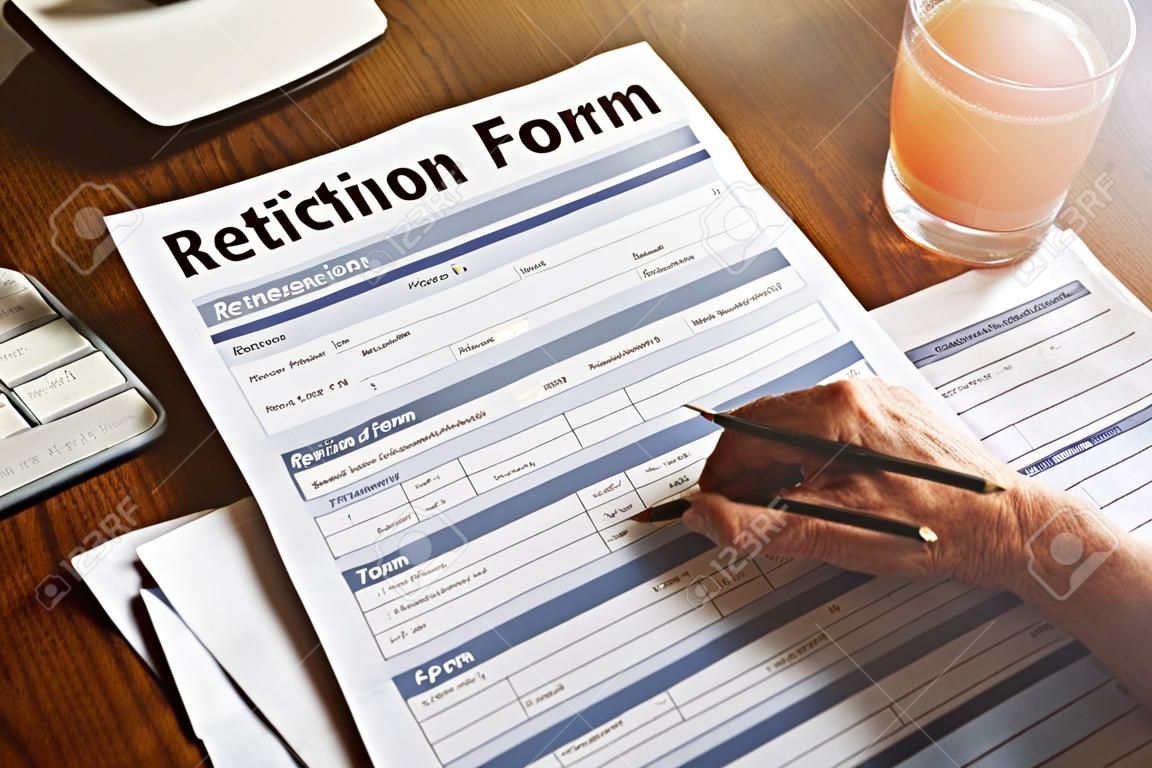 Application Form Retirement Pensioner Senior Concept