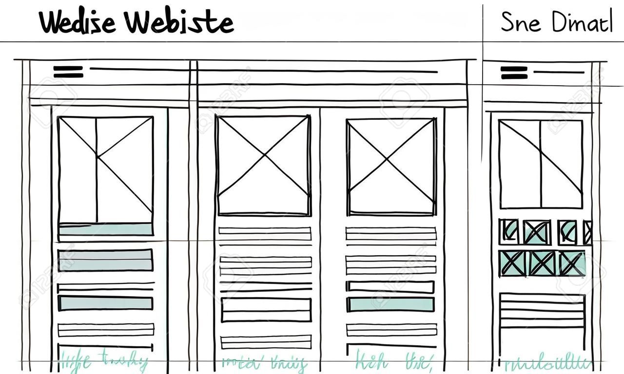 Website template sketch layout idea