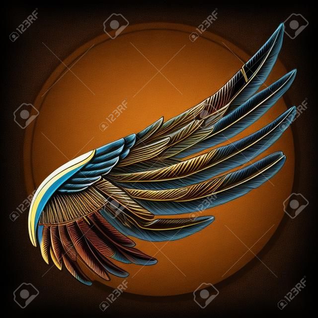 Vintage vector vleugel