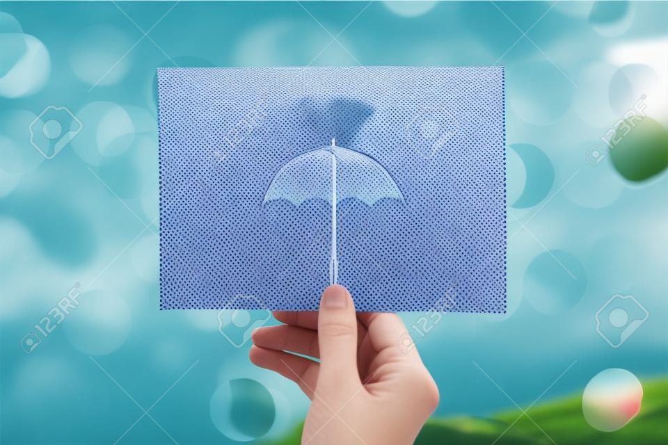 Rainy season perforated paper umbrella