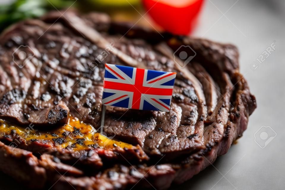 Idea de receta de fotografía de bistec británico