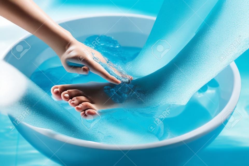 Closeup of a foot spa
