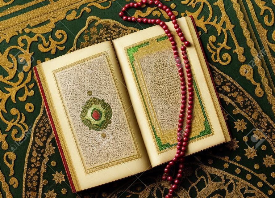 Beads on top of a Quran