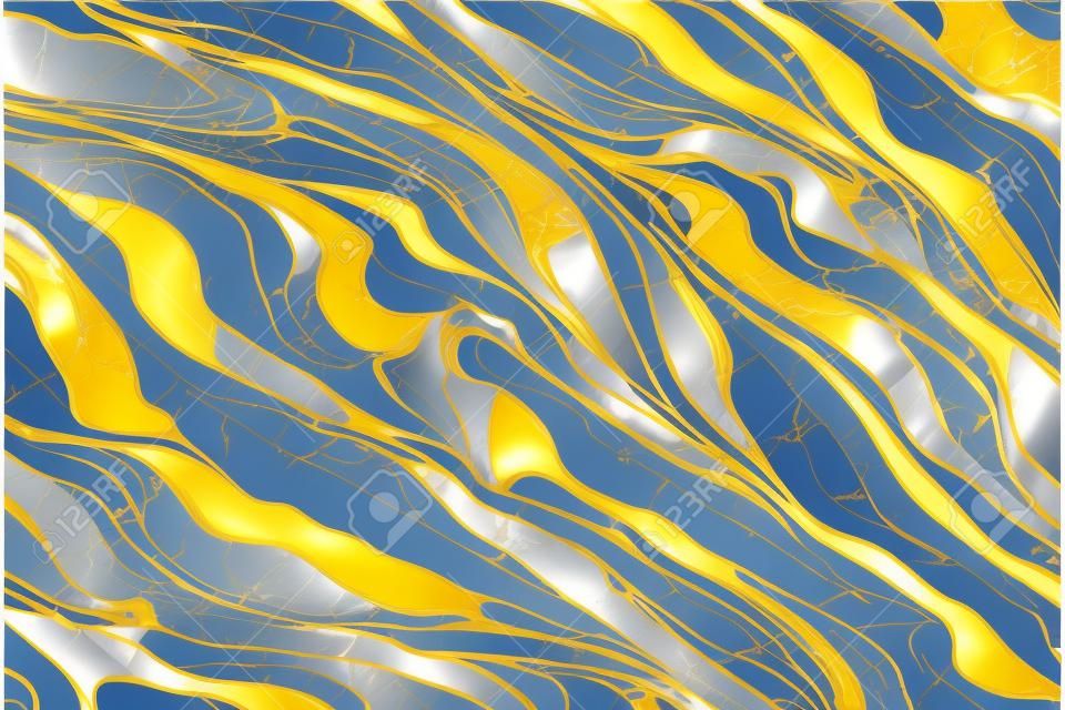White and gold marble patterned background vector
