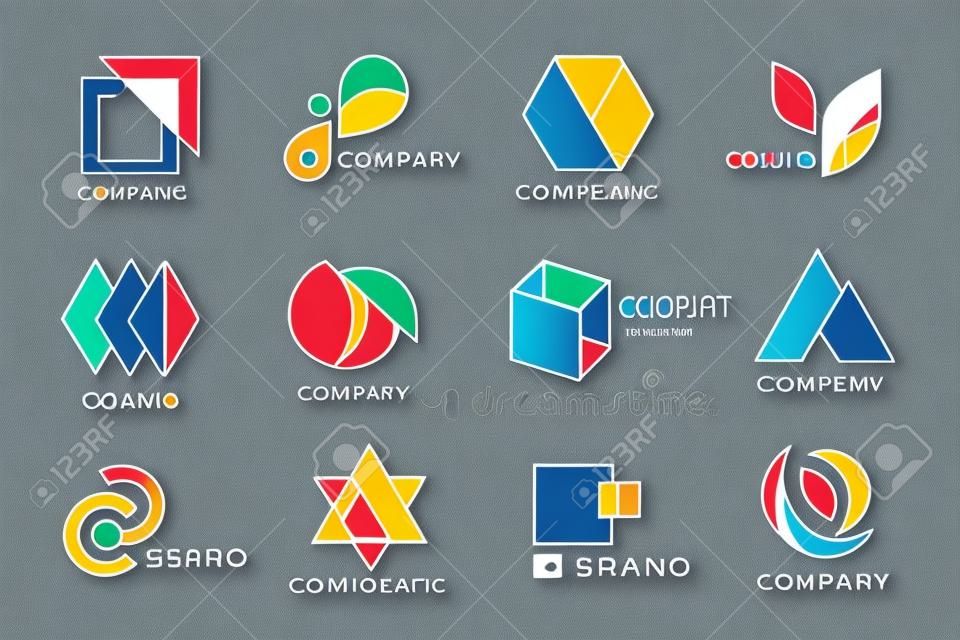 Diseños de logotipo de marca de empresa, ilustración vectorial