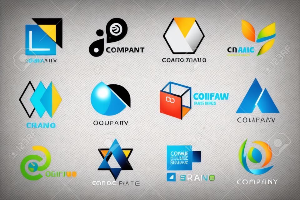 Diseños de logotipo de marca de empresa, ilustración vectorial