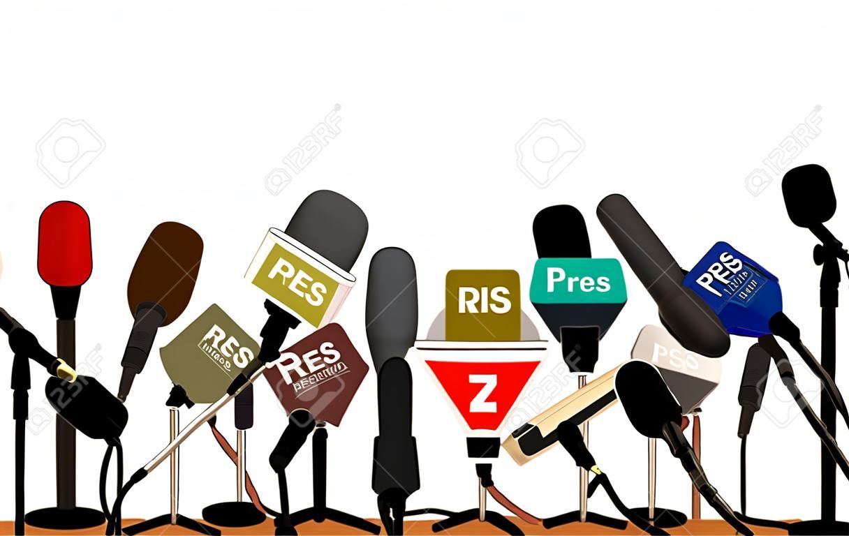 Presse Medienkonferenz Mikrofone