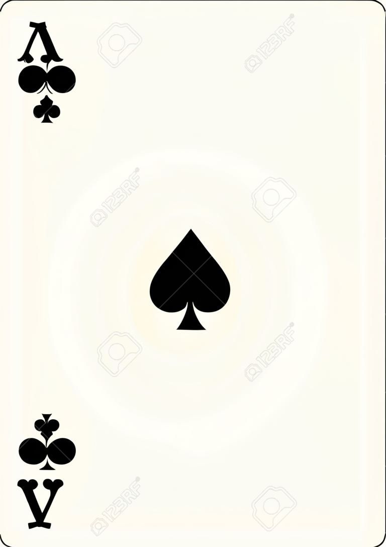 Ace of Spades, individual playing card - An isolated vector illustration of a playing card 