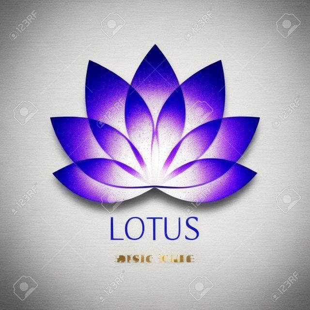 Bello modello simbolo fiore di loto. Buon per la stazione termale, centro yoga, un salone di bellezza e la medicina logo design. segno mistica esoterica.