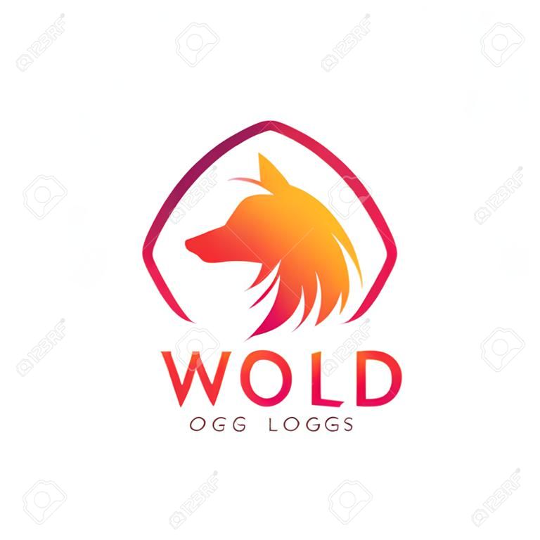 Abstract Wolf Wild Modern Logos Design Vector Illustration Template