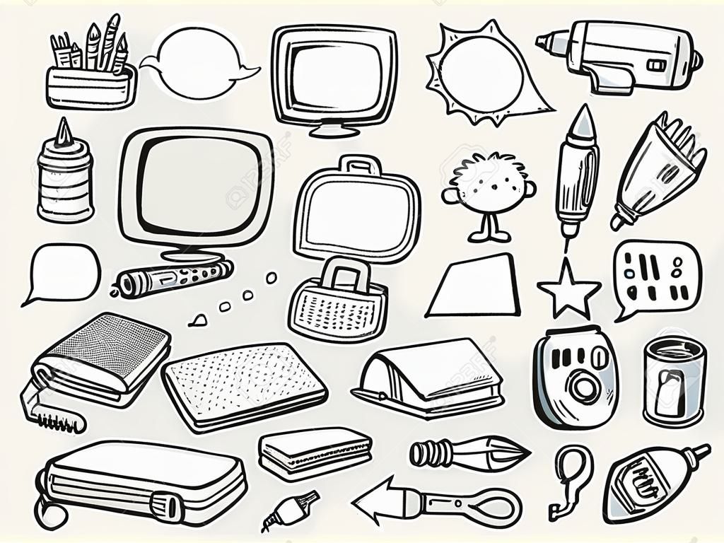 Notebook Doodle Speech Bubble Design Elements Mega illustrazione set