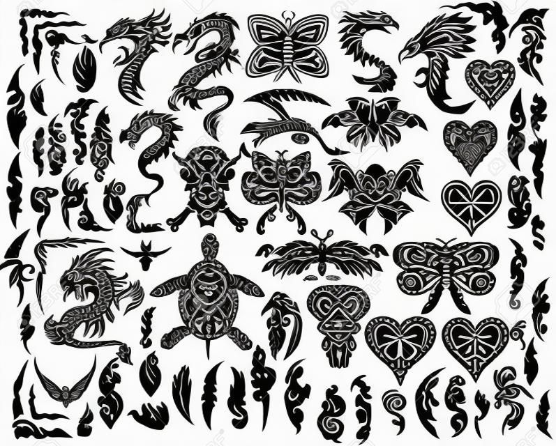 Iconic Драконы Butterfly Eagle татуировки Племенной
