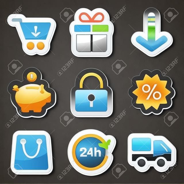 Internet Web iconos conjunto - de compras
