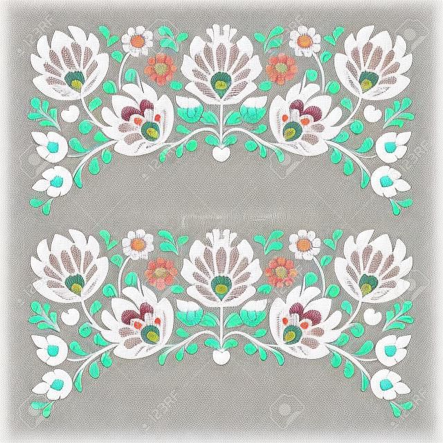 Patrones de bordado popular floral polaco para tarjeta