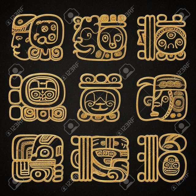 glyphes Maya, système d'écriture et la conception du langage