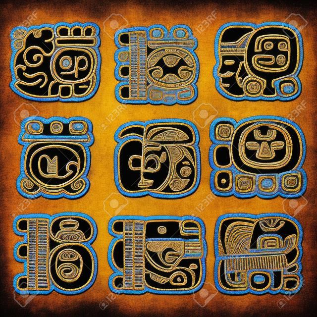 sistema di scrittura maya, glifi maya e design languge