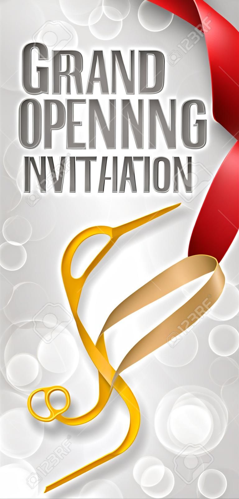 Grand Opening Invitation Lettering, Ribbon